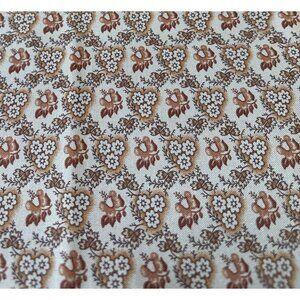 Vintage Elises Garden Cotton Fabric Fat Quarter 18x22" Floral Print From Japan